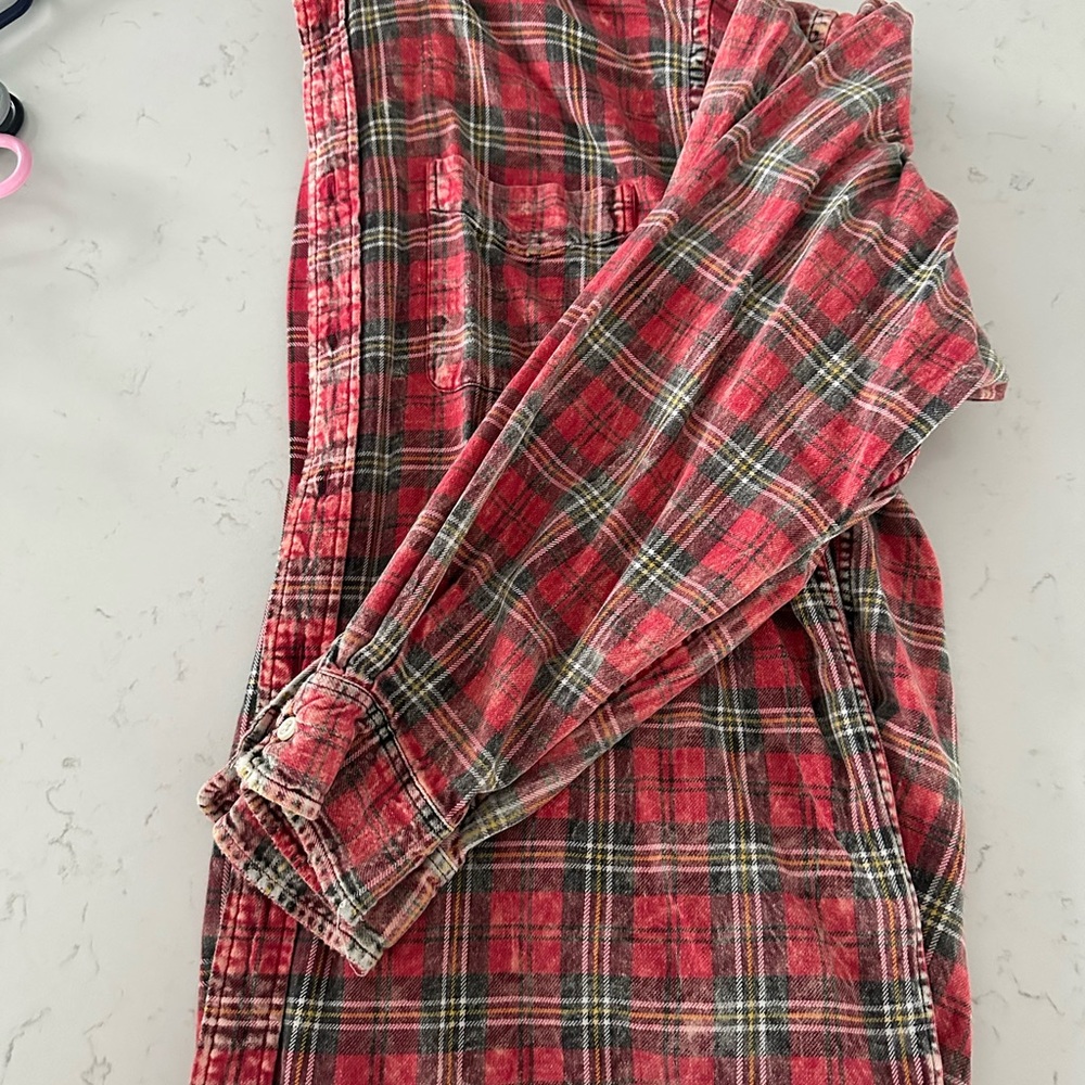 Urban Outfitters Red Plaid Button Down Shirt